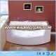 Factory direct sale 2 person jetted clear glass bathtubs with led light