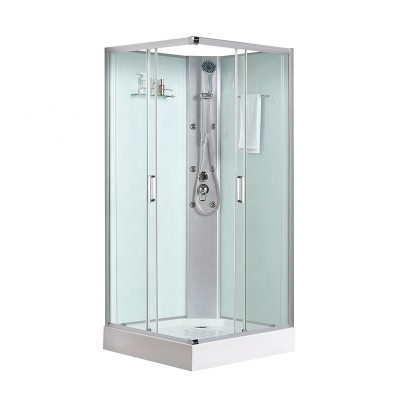 Complete Square Shower Rooms include Nozzles with Sliding Tempered Glass Doors