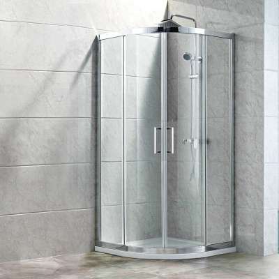 Custom Aluminum Frame slide curved bathroom glass shower door portable corner shower cabin room shower cubicle enclosure